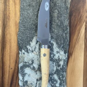 Couteau Gourmet Laguiole, manche en buis, lame de 15 cm, acier 14C28N